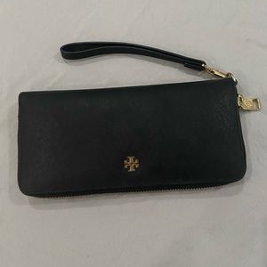 Tory Burch black wristlet